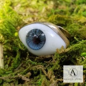 Realistic Blue/Purple Evil Eye Ring